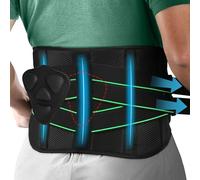 AOGOE Faja Lumbar para Hombre y Mujer, Transpirable Faja Lumbar Trabajo con 5 Soportes y 1 Almohadilla Lumbar, Cinturón Lumbar con Doble Ajuste, Faja Ortopedica para Aliviar el Dolor Lumbar y Espalda
