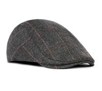 AOGOE Gorra Plana para Hombre, Ajustable Boinas, Newsboy Casquillo Plano Sombreros Primavera Otoño Invierno, Vintage Gorra Irlandesa Boina Estilo Gatsby, Gorras Cabbie Trucker Gatsby Cap, Gris Oscuro