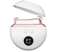 AOGOE Masajeador Eléctrico Gua Sha, 4 Modos Masajeador Facial Reafirmante Mujer con 4 LED, 9 Niveles Vibración Facial EMS Lifting, Antiarrugas Dispositivo de Belleza Gua Sha Máquina para Mujer