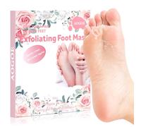 AOGOE Mascarilla Pies Exfoliante, 4 Pares Máscara Pies Peeling con Aroma Rosa, Quitar Piel Muerta Callos Calcetines Exfoliante de Pies, Hidratante Exfoliante Calcetines para Hombres y Mujeres