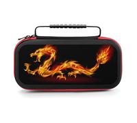 AoHanan Funda de transporte para Switch Fire Dragon Switch Game Case con 20 cartuchos de juegos, carcasa rígida, funda de almacenamiento de protección de viaje para consola y accesorios