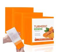 Aohcae 3 unidades de jabón de cúrcuma, jabón de ácido kojic para eliminar las manchas oscuras, blanquear jabón humectante, restaurar la elasticidad, eliminar los poros fijos, pigmento para rostro y