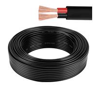 AOHEWEI 2 × 0,75 mm² Cable Plano Gemelo de 2 núcleos Cable eléctrico de Cobre de 2 Conductores 5 V 12 V 24 V 60 V, Cable para Barco automotriz Rojo/Negro de Pared Delgada 5/10/20/50 Metros
