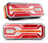 AOHEWEI 2 Luces Traseras LED para Camión 12V/24V Súper Brillantes Impermeables - Luz de Frenado, Direccional, Reversa, Niebla y Marcador Lateral para Remolques Camiones Caravanas Furgones Tractores