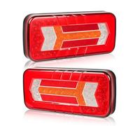 AOHEWEI 2 Piezas Luces Traseras para Remolque 12V/24V Super Brillantes Impermeables con Intermitente, Frenos, Marcha Atrás, Antiniebla y Reflector para Camiones, Autocaravanas, Furgonetas, Tractores