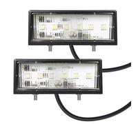 AOHEWEI 2 unidades de luces LED para matrículas Traseras 12/24 V Impermeables Perfectas para coches, remolques, camiones o barcos