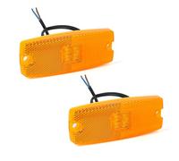 AOHEWEI 2 x Amarillo Luces de Marcador Lateral del Remolques LED Lámpara de Posición Trasera del Camión Indicadoras con Reflector Delanteras Señal para Caravana Camión 10~30V ECE Aprobado (amarillo)