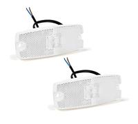 AOHEWEI 2 x Blanco Luces de Marcador Lateral del Remolques LED Lámpara de Posición Trasera del Camión Indicadoras con Reflector Delanteras Señal para Caravana Camión 10~30V ECE Aprobado