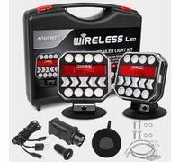 AOHEWEI Juego de Luces Traseras LED Magnéticas Inalámbricas para Remolque 12V/24V, Luces Traseras Dinámicas sin Cables con Base de Ventosa Magnética Ajustable para RV Barca Vehículo Caravana Camión