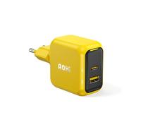 AOHI Magcube Cargador USB C 67W GaN+ PD,Bloque de cargador rápido, diseño compacto, compatible con MacBook Pro/Air, iPad Pro, Galaxy S22/S21, iPhone serie 15/16, amarillo