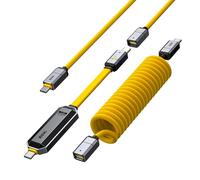 AOHI Spliceable - Juego de cables de carga rápida y almacenamiento de datos 2 en 1, cable USB C PD 3.1 de 240 W con unidad flash USB C de 512 GB, USB 3.2 Gen2 + unidad USB SSD tipo C para MacBook,