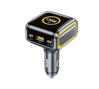 AOHI SUPERAUTO - Cargador de coche de 170 W con pantalla LED inteligente, adaptador de coche de carga rápida PD 3.1 de 140 W PD 3.1, compatible con MacBook Pro, portátiles, iPhone 17 Pro Max, Galaxy