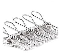 AoHu Pinzas para ropa para tendedero de lavandería - Pinzas multiusos de acero inoxidable resistente y de alambre de metal, pinzas de secado, pinzas para cocina al aire libre, bolsa de alimentos,