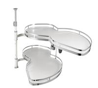 Aohuada Armario de esquina para cocina, color blanco, cajón extensible, sistema de compartimento giratorio para máximo uso del espacio y orden en ángulo ciego