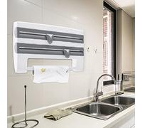 Aohuada Desenrollador de pared, soporte de pared, dispensador de rollo de cocina, multifunción, portapapeles de pared, 4 en 1, portarollos de cocina, colgante, 39 x 10 x 24 cm, GDG43645