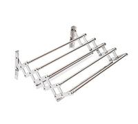 Aohuada Laundry Hanger Wall Mounted Expandable Folding Clothes Drying Towel Rack 42-80cm Ajustable