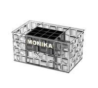 Aohyue Organizador de Maquillaje con 1 cajones y 15 Compartimentos de Diferentes tamaños, Transparente