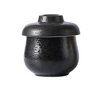 AOICXB Dispensador de azucarero, tarro condimentos, cerámica for dulces café, especias, 250ml(Black 2)