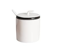 AOICXB Dispensador de azucarero, tarro condimentos, especias cerámica color sólido 250ml(White1,250ml)