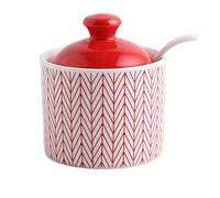 AOICXB Dispensador de azucarero, tarro condimentos, especias for contenedor azúcar, 250ml(Red)