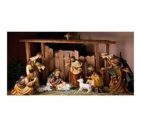 Aoihraan 6x3m Fondo Nacimiento Jesús Estatua Gerente Religión Cristiana Concepción Virgen María Cordero Nochevieja Nacimiento Jesús Fotografía Fondo Sagrada Familia Nacimiento Jesús Fotográficos