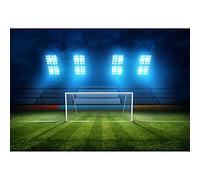 Aoihrraan 1,5x1m Fondo de Campo de fútbol Escuela Estadio de fútbol Foco de Partido Césped Verde Fondo de fotografía Tema Deportivo Decoración de Fiesta Niños Atleta Retrato artístico Foto Prop