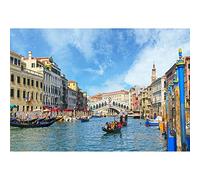 Aoihrraan 1,5x1m Italia Ciudad Telón De Fondo Venecia Italiana Agua Ciudad Rialto Puente Góndolas Canal Histórico Cultura Paisaje Fondo Fotografía Viajes Niños Adultos Retrato Accesorios Fotos
