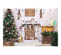 Aoihrraan 1,5x1m Navidad Chimenea fotografía Fondo Navidad árboles Calcetines Regalos astas Invierno Interior Fondo Nuevo Año Festival Familia Fiesta Pancarta Niños Retrato Foto Estudio Accesorios