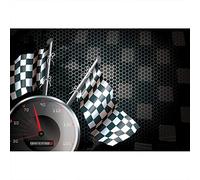 Aoihrraan 1,5x1m Velocidad Carreras Telón De Fondo Velocímetro Carrera Bandera Bandera Fórmula 1 Motor Motocicleta Automóvil Campeón Fondo Fotografía Juego Deporte Cumpleaños Bebé Niño Retrato Foto