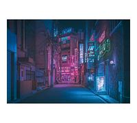 Aoihrraan 2,2x1,5m Japón Punk Telón Fondo Neón Luces Edificio Noche Calle Tokio Paisaje Urbano Fondo Fotografía Dormitorio Habitación Decoración Hogar Niños Adolescentes Retrato Estudio Foto Vinilo