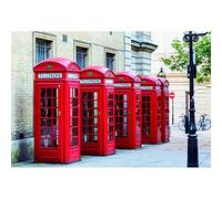 Aoihrraan 2,2x1,5m Londres Cabina Telefónica Roja Telón De Fondo Paisaje Urbano Ciudad Británica Casa Inglaterra Paisaje Fondo Fotografía Viaje Reino Unido Boda Fiesta Amantes Hombre Mujer Adulto Foto
