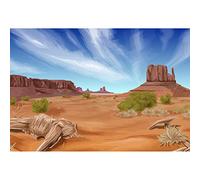 Aoihrraan 2,2x1,5m Paisaje Desierto Telón De Fondo Gran Cañón Escena Naturaleza Cielo Azul La Historieta La Planta del Arbusto Verdisperso Estéril Fondo Fotografía Viajes Vacaciones Niño Retrato Foto