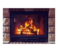 Aoihrraan 2,2x1,5m Quema Leña Fondo Vintage Chimenea Llameante Fuego Parpadeo Llama Mármol Pared Interior Fotografía Fondo Barbacoas Fogata Fiesta Pancarta Niños Adultos Foto Estudio Accesorios