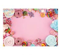 Aoihrraan 2,2x1,5m Rosa Caramelo Telón De Fondo Color Rosquilla Obsequiar Y Gretel Dulce Reino Fondo Fotografía Family Recién Nacido Boda Cumpleaños Fiesta Otoño Cabrito Retrato Estudio Foto Vinilo