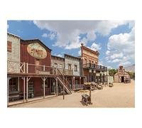 Aoihrraan 2,2x1,5m Salvaje Oeste Pueblo Fondo Vintage Salón Rural De Madera Casa Occidental Aldea Fotografía Fondo para Cumpleaños Fiesta Decoración Vaqueros Personal Arte Retrato Foto Estudio Prop