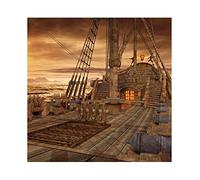 Aoihrraan 2,5x2,5m Vintage Pirata Barco Fondo Retro Velero Madera Cubierta Viejo Acorazado Náutico Fotografía Fondo Niños Niños Cumpleaños Fiesta Halloween Decoración Retrato Foto Estudio Accesorios