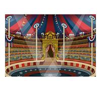 Aoihrraan 2,7x1,8m Circo Fondo Teatro Realización A Rayas Carpa Colorido Banderas Carnaval Fotografía Fondo Recién Nacido Bebé Ducha Cumpleaños Fiesta Decoración Pastel Mesa Pancarta Foto Prop