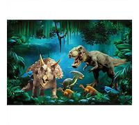 Aoihrraan 2,7x1,8m Dinosaurio Mundo Telón De Fondo Salvaje Safari Selva Dinosaurio Tropical Bosque Naturaleza Parque Fondo Fotografía Niños Contento Cumpleaños Fiesta Bebé Ducha Cabrito Retrato Foto