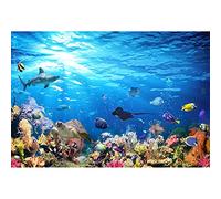 Aoihrraan 2,7x1,8m Mundo Submarino Telón De Fondo Acuario Animales Colorido Coral Peces Tropicales Fondo Marino Escena Fondo Fotografía Bebe Fiesta Sirena Fiesta Cumpleaños Temática Niño Retrato Fotos