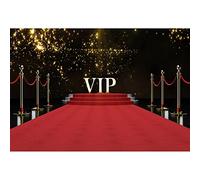 Aoihrraan 3,5x2,5m VIP Telón De Fondo Red Carpet Road Brillo Punto Dorado Fondo Fotografía Visitante Invitado VIP Celebridad Andar Etapa T Fiesta Hollywood Casino Banner Hombre Mujer Retrato Fotos