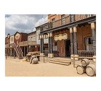 Aoihrraan 3,5x2,5m Western Saloon Bar Telón de Fondo Shabby Wild West Casa de Madera Barril Rústico Fotografía Fondo Vaquero Fiesta Decoración Banner Niñas Niños Adultos Retrato Artístico Foto Props