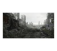 Aoihrraan 3x1,5m Cine Ciencia Ficción Destruido Fondo Urbano Futuro Ciudad Destruida Edificios Abandonados Ciudad Temática Apocalíptica Fotografía Fondo Fiesta Cumpleaños Adultos Niños Fotográficos