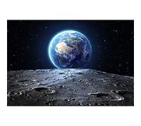 Aoihrraan 3x2,5m Espacio Exterior Telón de Fondo Luna Superficie Tierra Planeta Noche Cielo Estrellado Fotografía Fondo Niño Cumpleaños Baby Shower Niños Astronauta Arte Retrato Foto Props