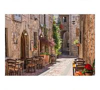 Aoihrraan 3x2,5m Italia Ciudad Calle Telón De Fondo Europeo Viajes Centro De La Ciudad Sol Café Vintage Edificios Fondo Fotografía Boda Graduación Luna De Miel Vacaciones Amante Retrato Estudio Foto