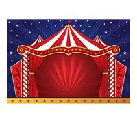 Aoihrraan 3x2m Circo Fondo Rojo Rayado Carpa Estrellado Cielo Noche Carnaval fotografía Fondo Recién Nacido Bebé Ducha Cumpleaños Fiesta Decoración Bandera Niños Chico Chica Retrato Foto Prop