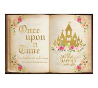 Aoihrraan 3x2m Libro Cuento Hadas Telón Fondo Érase Una Vez El Castillo Colorido Flores Historia Romántica Fotografía Fondo Niño Niña Princesa Cumpleaños Fiesta Bodas Biblioteca Decoración Foto