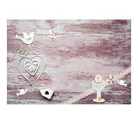 Aoihrraan 3x2m Primero Santo Comunión Fiesta Fondo Rústico Madera Tablero Dios Bendiga Paz Paloma Amor Flor Encaje Fotografía Fondo para Niños Niñas Bebé Ducha Pastel Mesa Decoración Foto Prop