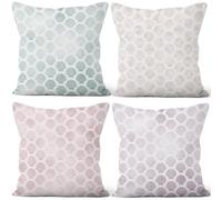 Aoihrraan Océano Fundas de Cojín Verano Costa Concha Playa Mar Blanco Costa Azul Marino Felpa Corta Fundas de Almohada para Dormitorio Sofá Sillón Silla Hogar Coche Decoración 45x45cm Juego de 4