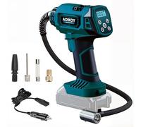 Aoikoy Inflador Ruedas Coche, para Batería Makita 18V, Compresor Aire Portátil 160 PSI, Pantalla LCD y Función de Parada Automática, para Moto, Bicicleta, Pelota, Coche, Pila no incluida