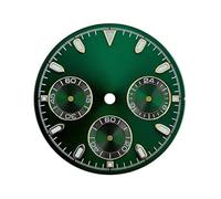 AOIMBNQC 1/6 Piezas de Esfera cronógrafo VK63 29 mm, Color Verde luminiscente, Compatible con Accesorios for Movimiento Cuarzo(13)